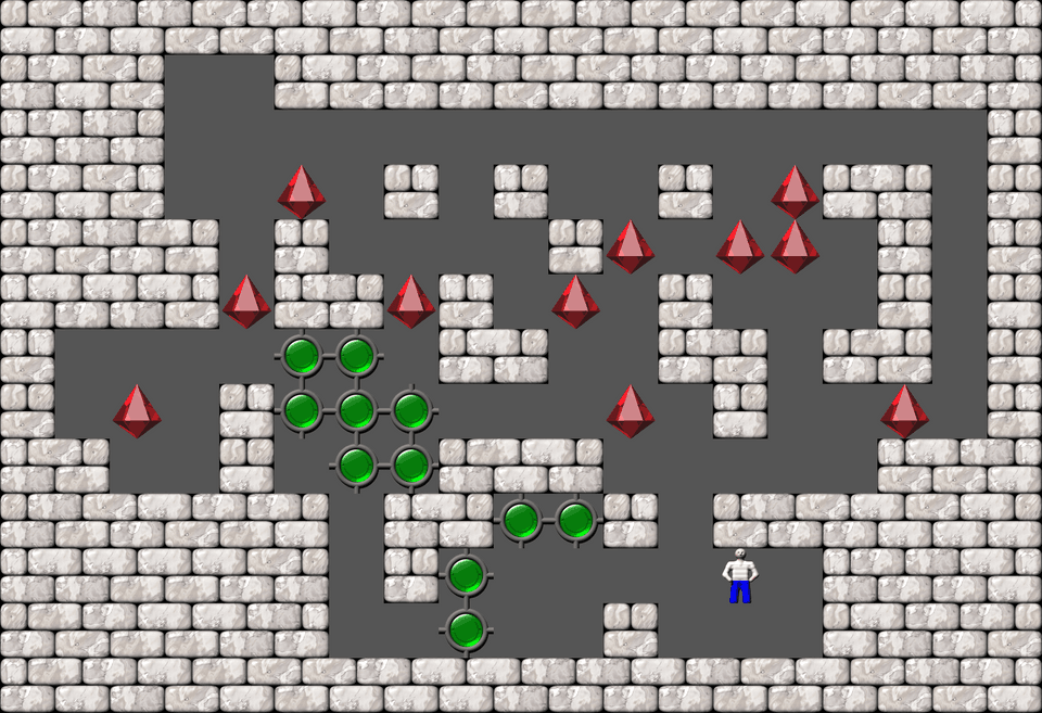 Sokoban Bugs550 collection level 107